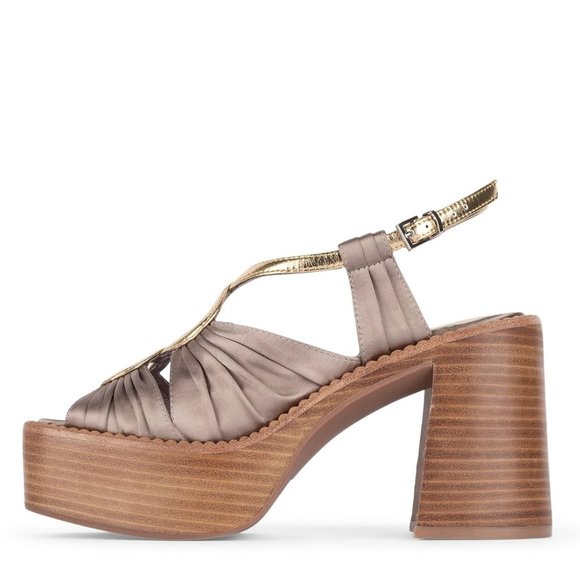 $89 NWT JEFFREY CAMPBELL Taupe Platforms - Picture 3 of 6